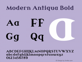Modern Antiqua Bold Version 3.0.0; 2020-03-03图片样张