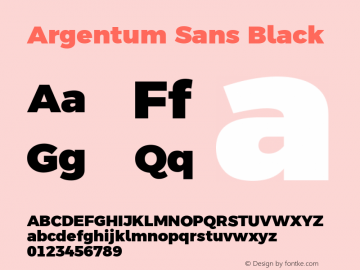 Argentum Sans Black Version 2.60;March 4, 2020;FontCreator 12.0.0.2522 64-bit; ttfautohint (v1.8.3) Font Sample