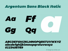 Argentum Sans Black Italic Version 2.60;March 4, 2020;FontCreator 12.0.0.2522 64-bit; ttfautohint (v1.8.3)图片样张