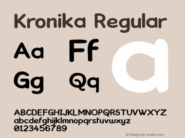 Kronika Regular 1.0 Font Sample