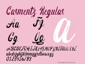 Carmentz Version 001.000 Font Sample