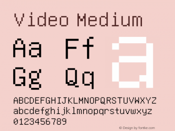Video Version 001.000 Font Sample