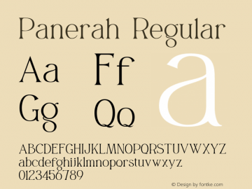 Panerah Version 1.00;November 7, 2019;FontCreator 11.5.0.2427 64-bit Font Sample