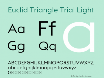 Euclid Triangle Trial Light Version 3.001 Font Sample