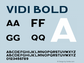 Vidi Bold Version 1.000;PS 001.000;hotconv 1.0.88;makeotf.lib2.5.64775 Font Sample