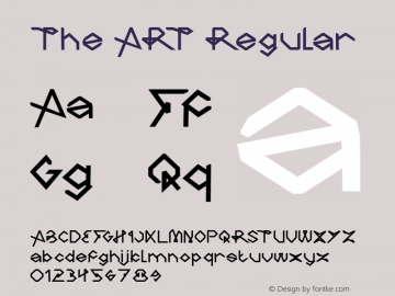 The ART Version 1.00;September 2, 2019;FontCreator 11.5.0.2430 64-bit Font Sample