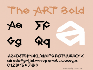 The ART Bold Version 1.00;September 2, 2019;FontCreator 11.5.0.2430 64-bit Font Sample