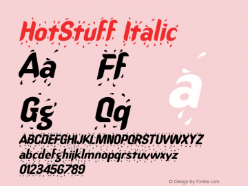 HotStuff Italic Macromedia Fontographer 4.1 9/19/96图片样张