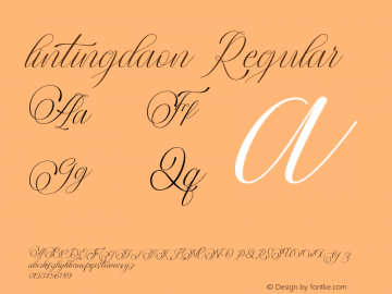 lintingdaon Version 1.000 Font Sample