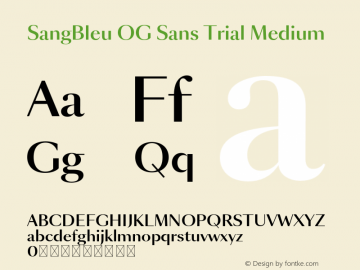 SangBleu OG Sans Trial Medium Version 3.000图片样张