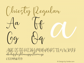 Chiesty Version 001.000 Font Sample