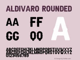 AldivaroRoundedDemo-Rounded Version 1.00;January 22, 2020;FontCreator 12.0.0.2535 64-bit图片样张