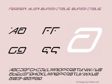 Foreign Alien Super-Italic Version 1.0; 2020图片样张