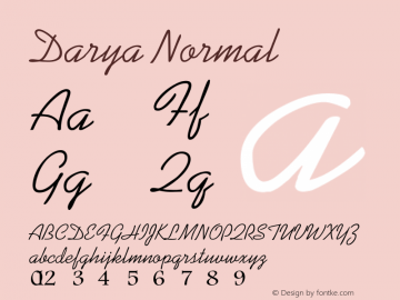 Darya Normal Macromedia Fontographer 4.1 16/09/97图片样张
