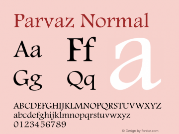 Parvaz Normal Macromedia Fontographer 4.1 16/09/97图片样张