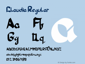 Claudia Version 1.00;February 23, 2020;FontCreator 12.0.0.2545 32-bit Font Sample