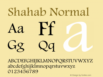 Shahab Normal Macromedia Fontographer 4.1 16/09/97图片样张
