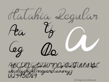 Hatahia Version 1.002;Fontself Maker 3.4.0 Font Sample