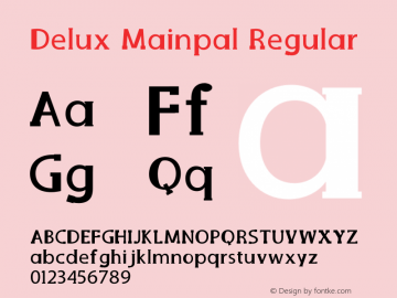 Delux Mainpal Version 1.002;Fontself Maker 3.4.0 Font Sample