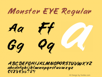 Monster EYE Version 1.002;Fontself Maker 3.4.0图片样张