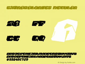 ExtraCalories Version 001.000 Font Sample