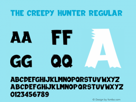 THE CREEPY HUNTER Version 1.00;October 1, 2019;FontCreator 11.5.0.2422 64-bit图片样张