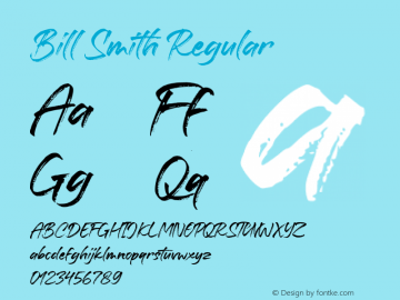 Bill Smith Version 001.000 Font Sample