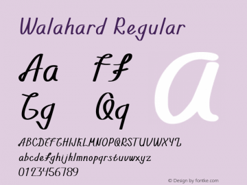 Walahard Version 1.00;February 28, 2020;FontCreator 12.0.0.2555 64-bit Font Sample
