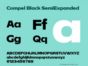 Compel Black SemiExpanded Regular Version 1.001;hotconv 1.0.109;makeotfexe 2.5.65596图片样张