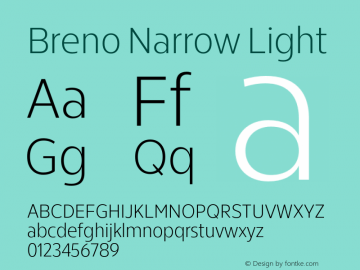 BrenoNarrow-Light Version 1.002;PS 001.002;hotconv 1.0.88;makeotf.lib2.5.64775 Font Sample