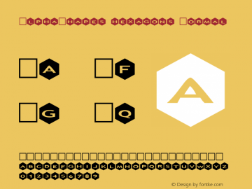 AlphaShapes hexagons Normal 2.0 - October 2005 - freeware font图片样张