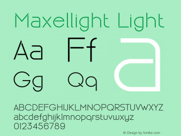 Maxellight Light Version 1.004;Fontself Maker 3.5.1图片样张