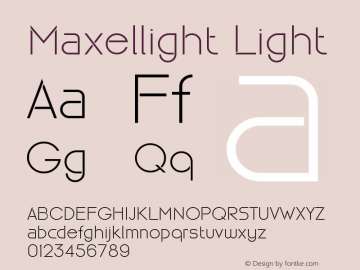 Maxellight Light Version 1.004;Fontself Maker 3.5.1图片样张