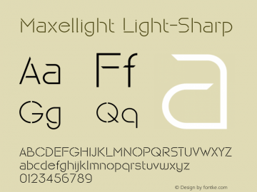 Maxellight Light-Sharp Version 1.004;Fontself Maker 3.5.1图片样张