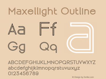 Maxellight Outline Version 1.005;Fontself Maker 3.5.1图片样张