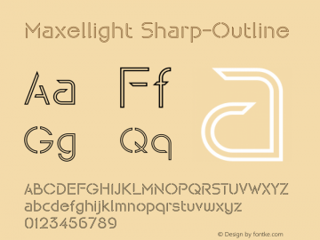 Maxellight Sharp-Outline Version 1.005;Fontself Maker 3.5.1图片样张