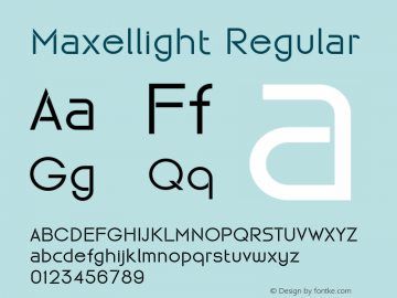 Maxellight Version 1.005;Fontself Maker 3.5.1图片样张