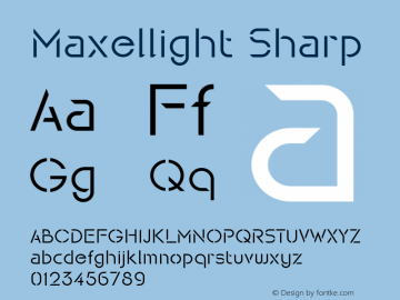 Maxellight Sharp Version 1.006;Fontself Maker 3.5.1图片样张