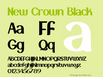 New Crown Black Version 1.00;February 23, 2020;FontCreator 12.0.0.2525 64-bit图片样张