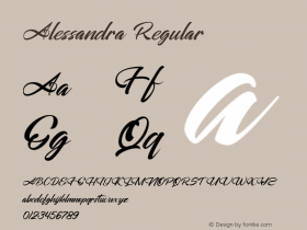 Alessandra Version 1.000 Font Sample