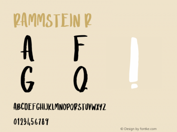 RAMMSTEIN Version 1.002;Fontself Maker 2.3.5 Font Sample