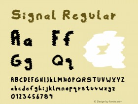 Signal Version 001.001 Font Sample