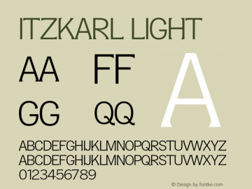 Itzkarl Light Version 1.200;hotconv 1.0.109;makeotfexe 2.5.65596图片样张