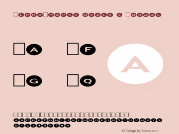 AlphaShapes ovals 2 Normal 2.0 - October 2005 - freeware font图片样张