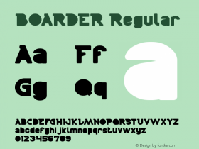 BOARDER Version 1.00;January 20, 2020;FontCreator 11.5.0.2430 64-bit图片样张