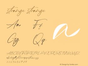 strange-strange Version 1.000 Font Sample