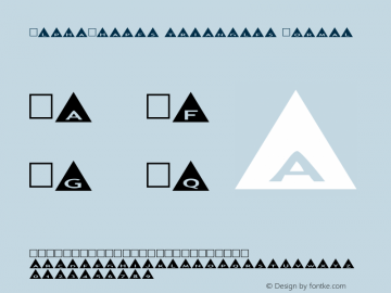 AlphaShapes triangles Normal 1.0 - Foopyware - use keys a to z, 0 to 9 Font Sample