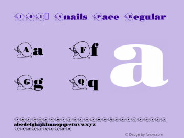 101! Snails Pace Regular Macromedia Fontographer 4.1 2/13/01 Font Sample