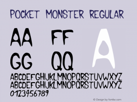 Pocket Monster Regular 1.0 Wed Mar 17 14:58:32 1999 Font Sample