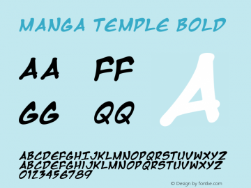 Manga Temple Bold Macromedia Fontographer 4.1 2/14/01 Font Sample